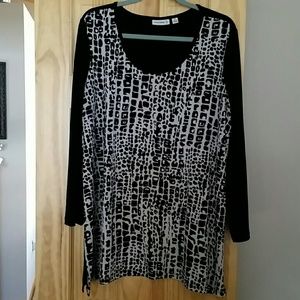 Susan Graver Liquid Knit Long Sleeve Top